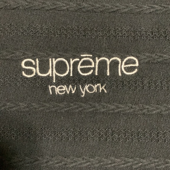 Supreme Men’s Rope Stripe Black Sweatshirt Sweater - Picture 5 of 12